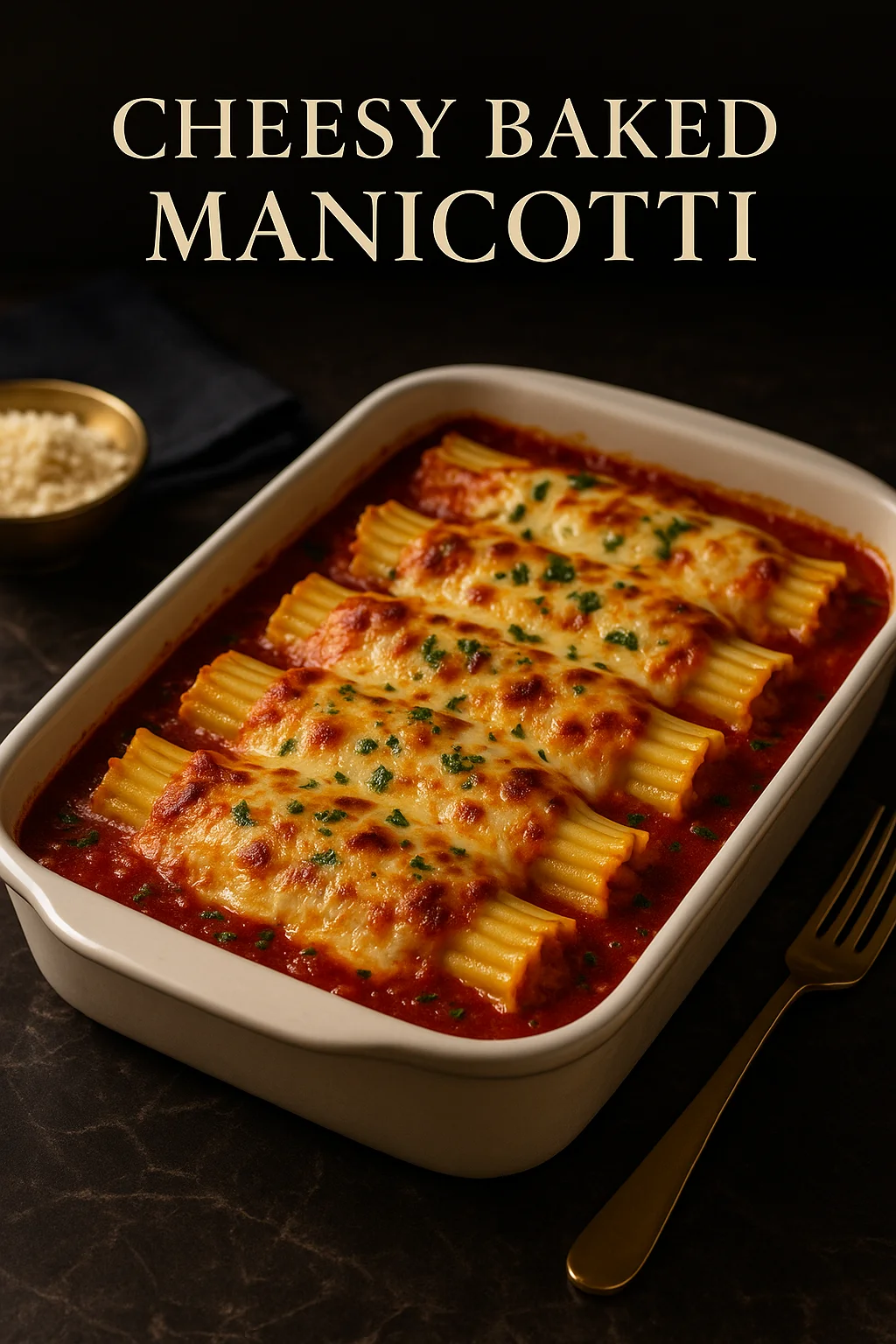 Cheesy Baked Manicotti