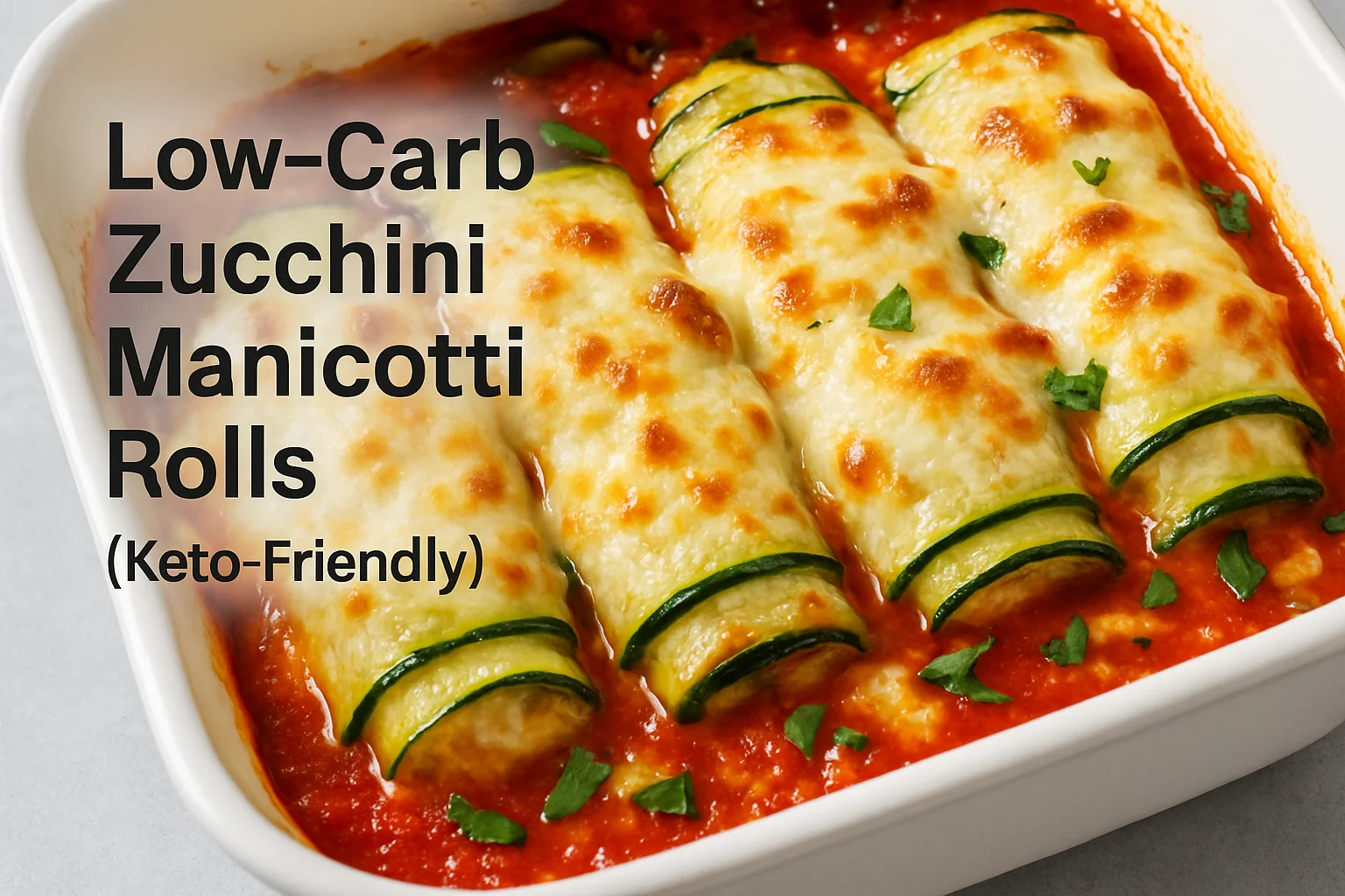 Low-Carb Zucchini Manicotti Rolls