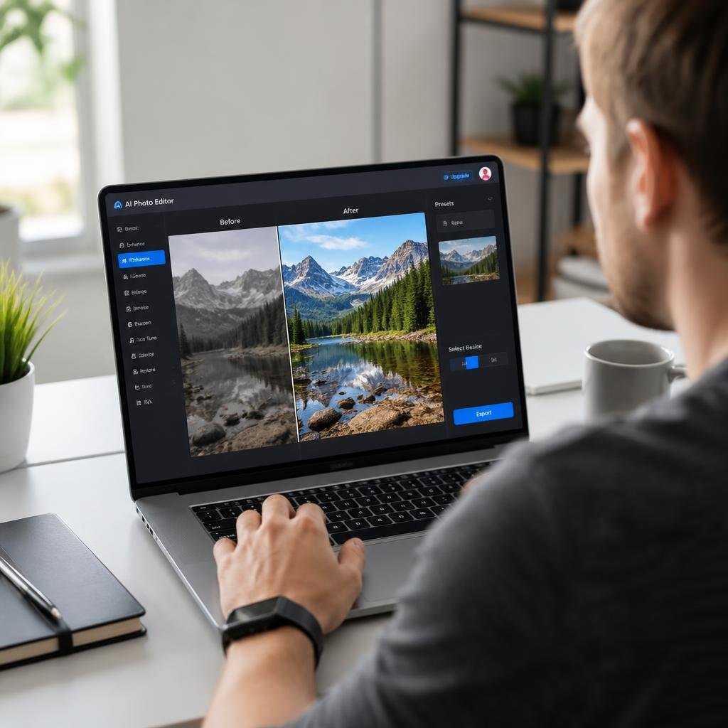 AI photo editing video enhancement
